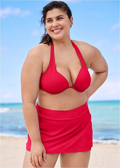 Plus Size Marilyn Underwire Push-Up Halter Top