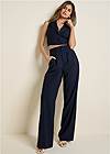 Alternate View Sleeveless Cropped Suit Set