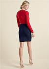 Full back view Color Block Bodycon Dress