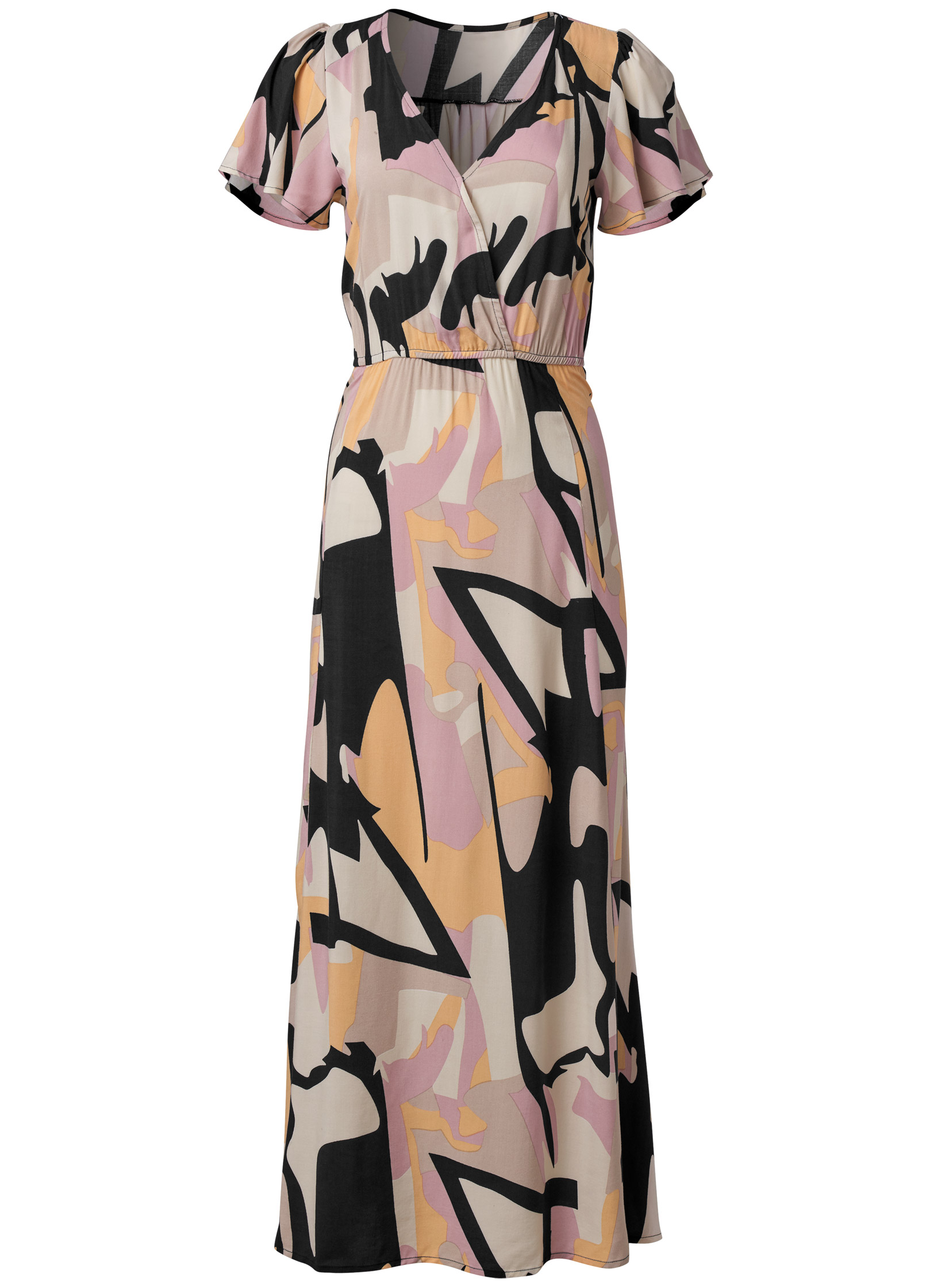 ida abstract print maxi dress