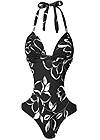 Ghost with background  view Ruched Goddess Monokini