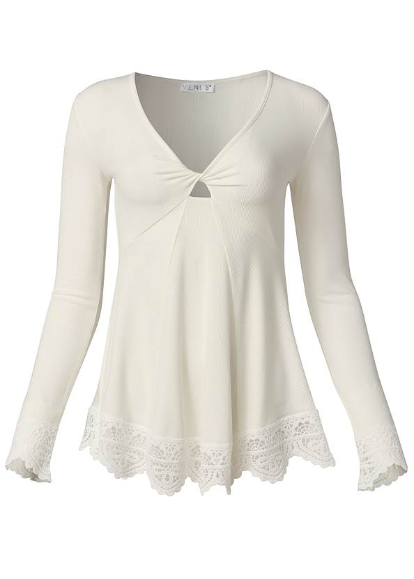 Ghost with background  view Babydoll Lace Top