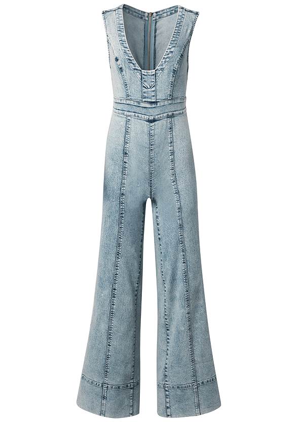 Ghost with background  view Stretch Denim Jumpsuit