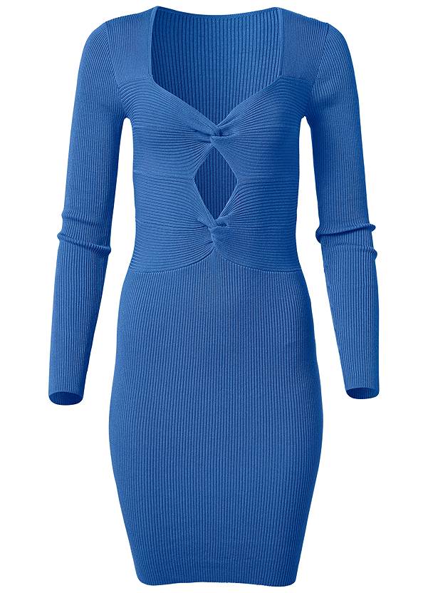 Ghost with background  view Cutout Sweater Dress