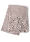 Full front view Cozy Pearl-Embellished Scarf