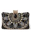 Cropped front view Embellished Jeweled Clutch