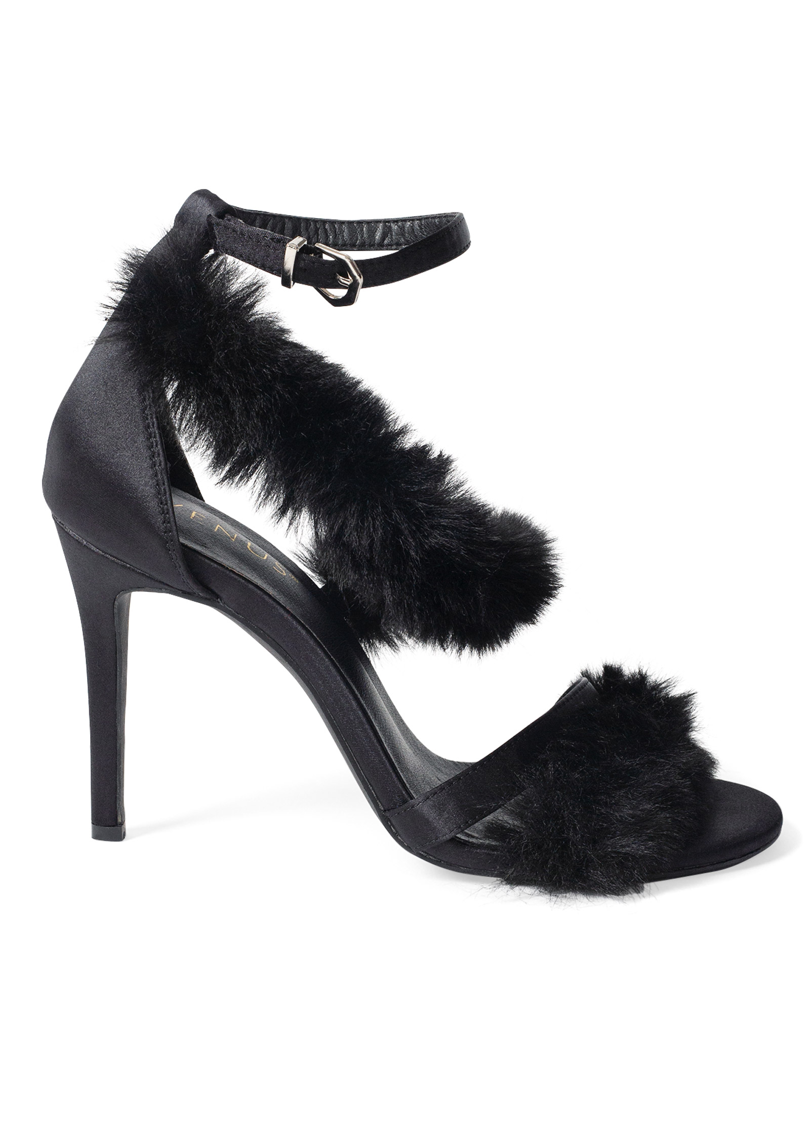 Faux fur store high heels