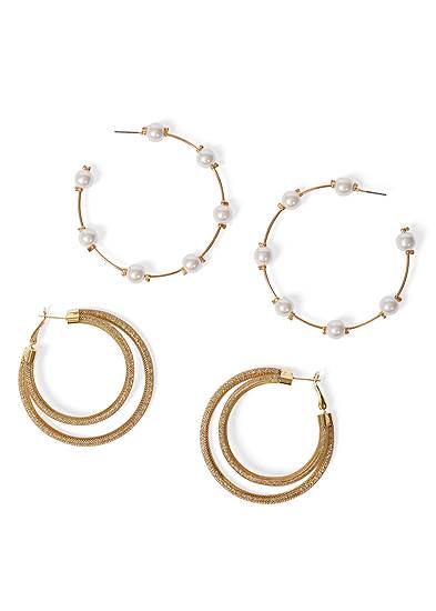 Two-Pack Hoop Earrings Set