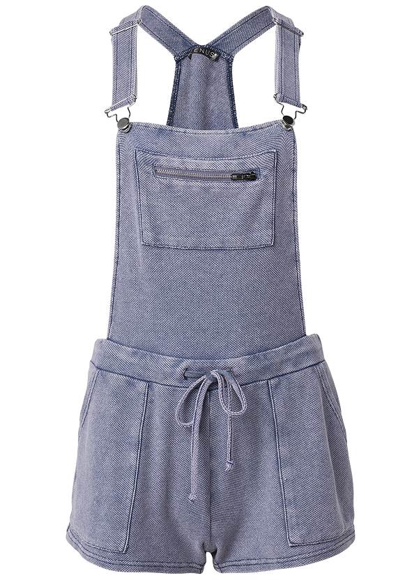 Alternate View Washed Textured Overalls