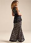 Back View Tiered Lace Gown