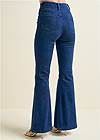 Back View High-Waist Flare Jeans