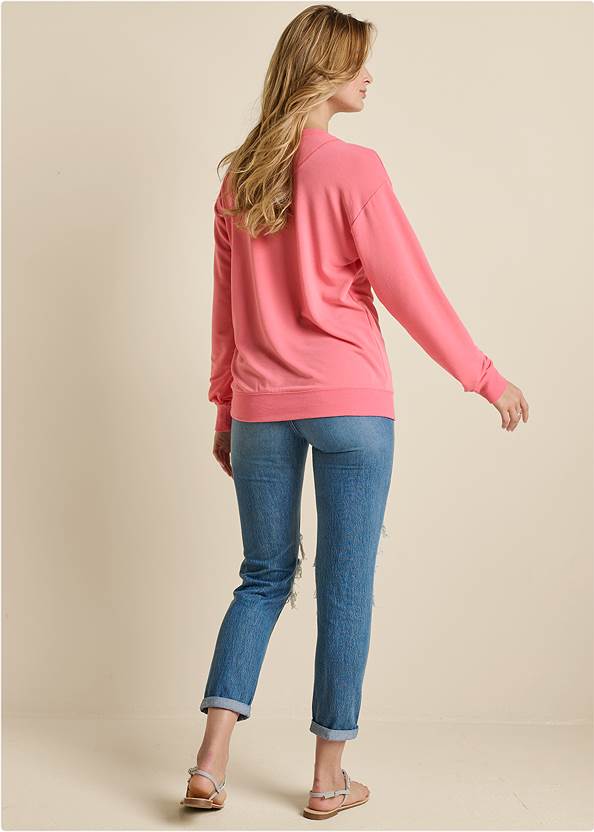 Back View Rose All Day Sweatshirt