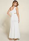 Back View One-Shoulder Cutout Gown
