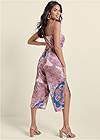Back View Paisley Ruched Jumpsuit