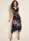 Front View  Floral Printed Dress