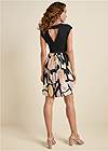 Full back view Abstract Print Dress