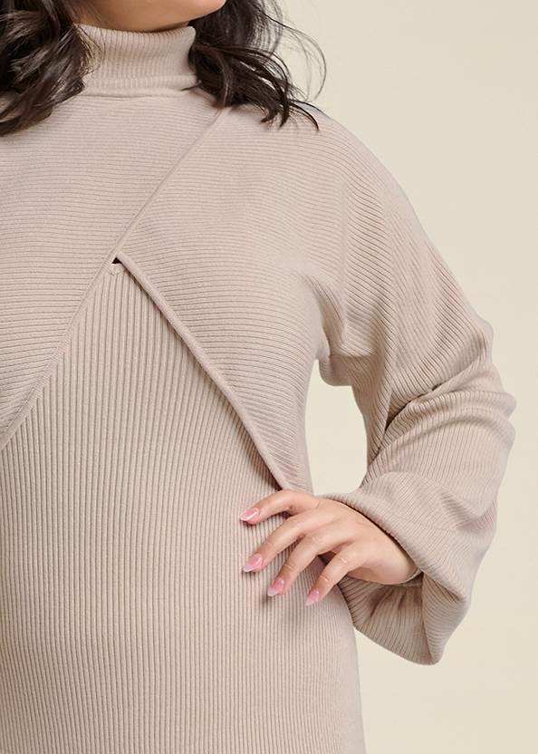 Alternate View Shrug Detail Sweater Dress