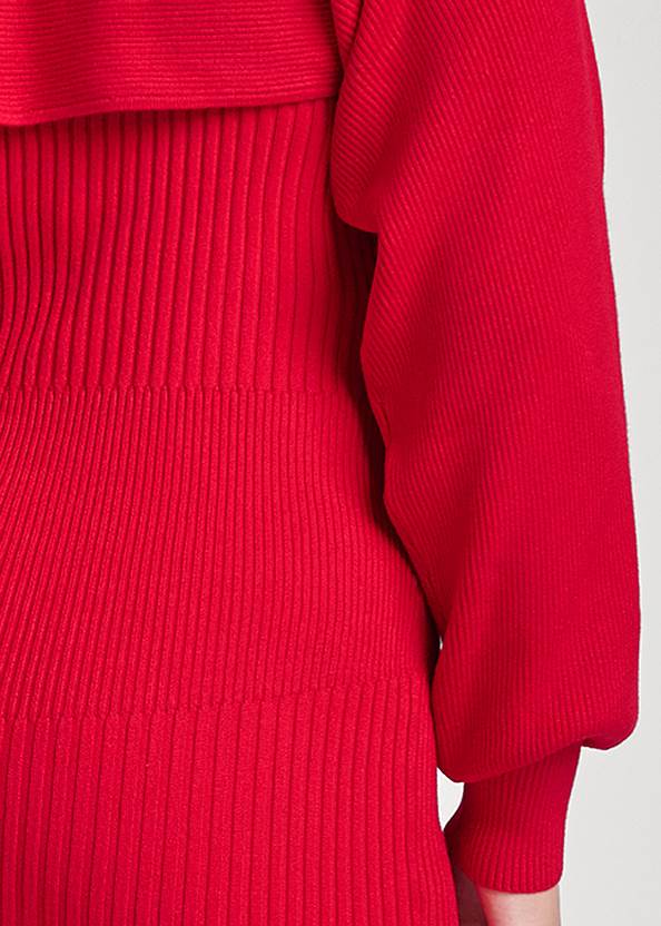 Alternate View Sweater Dress With Shrug