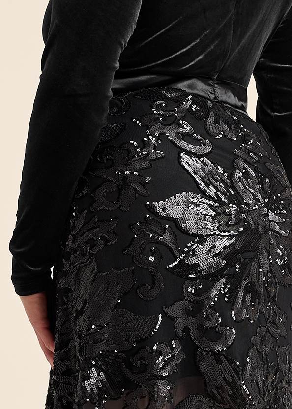 Alternate View Sequin Lace High-Low Dress
