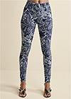 Cropped Front View Paisley Print Skinny Jeans