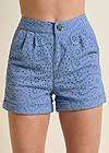 Alternate View Eyelet Cuffed Button Shorts