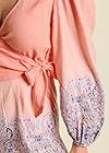 Detail front view Linen Printed Romper