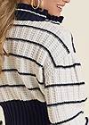 Detail back view Collared V-Neck Sweater