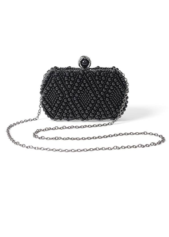Front View  Beaded Clutch And Crossbody