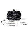 Front View  Beaded Clutch And Crossbody