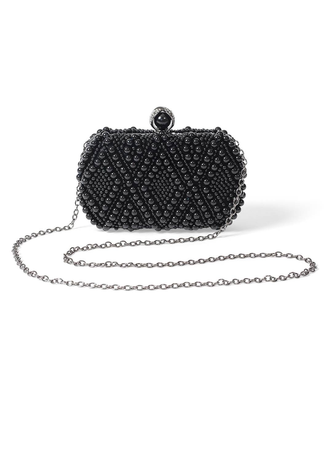 Women's Beaded Clutch and Crossbody Accessories (Generic) - Black Multi, Size O/S by Venus