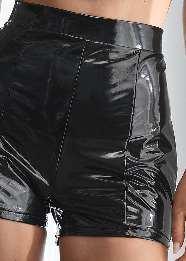 Detail front view Latex Sexy Shorts