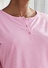 Detail front view Henley Pajama Set
