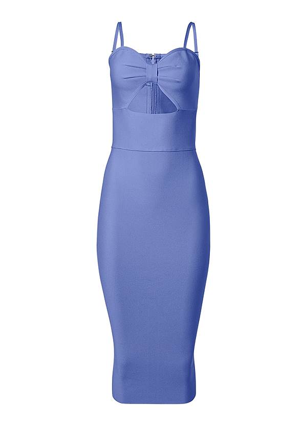 Ghost with background  view Cutout Bandage Midi Dress