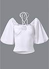 Alternate View Puff Sleeve Strappy Top