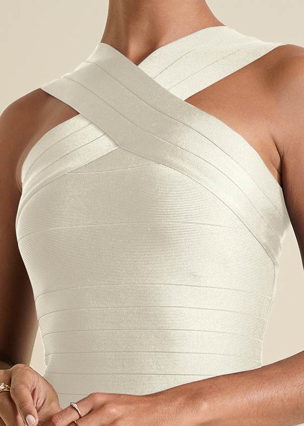 Alternate View Cross-Neck Bandage Dress