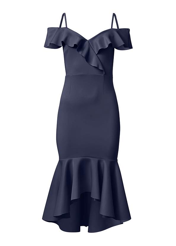 Women's Ruffle Trim Cover-Up Dress - Black Beauty, Size M by Venus