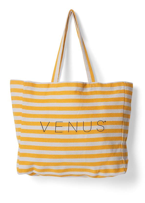 Flatshot  view Venus Striped Tote Bag