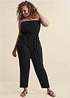 Front View Strapless Casual Jumpsuit