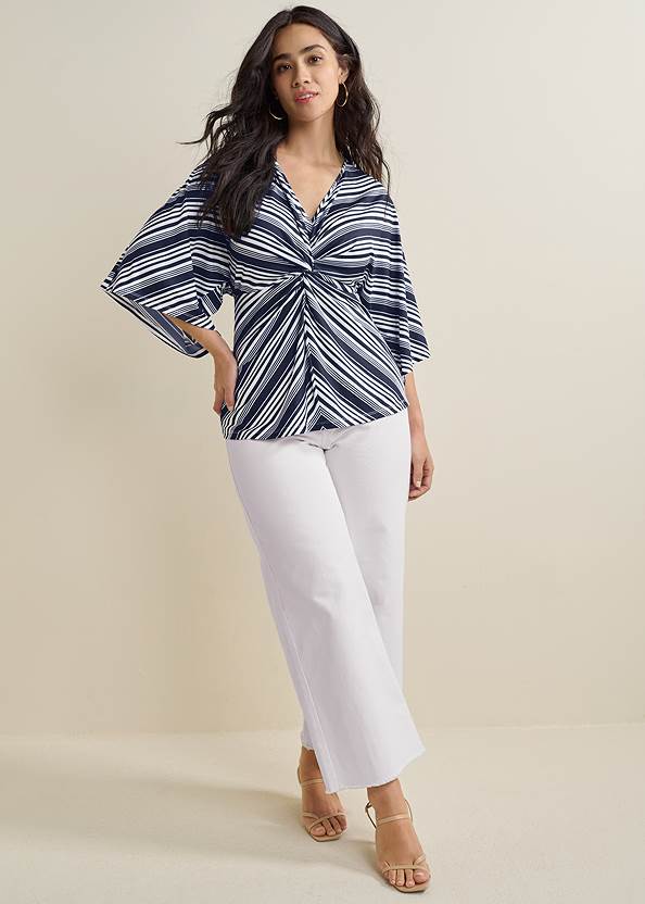 Alternate View Striped Knotted Top