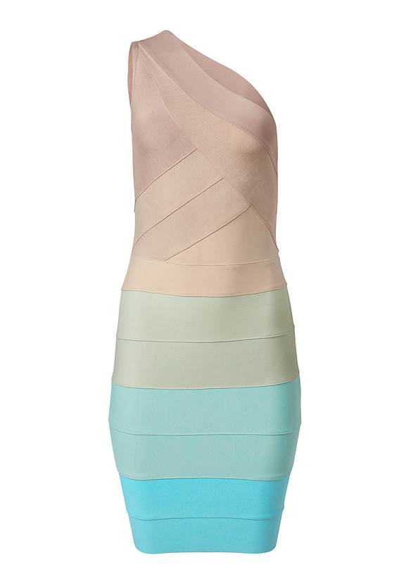 Ghost with background  view Color Block Bandage Dress