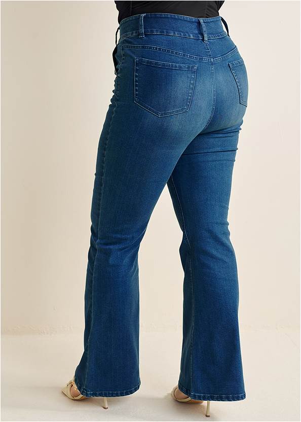 Alternate View High-Waist Flare Jeans