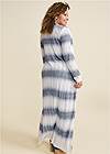 Back View Ombre Striped Duster