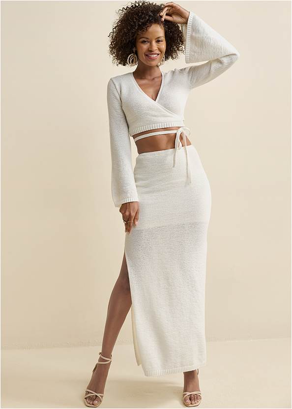 Front View Two-Piece Sweater Dress