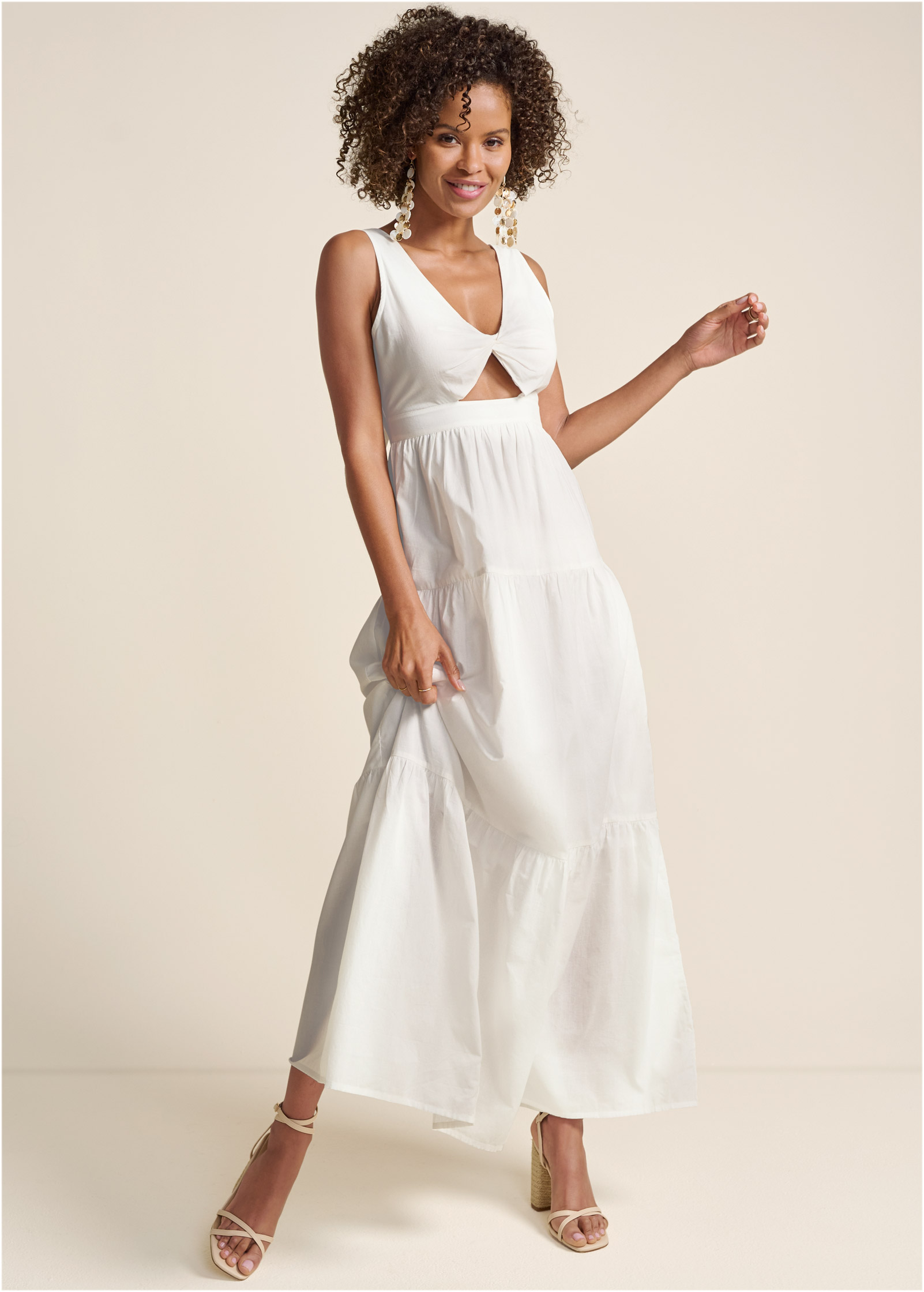 Twist Front Maxi Dress