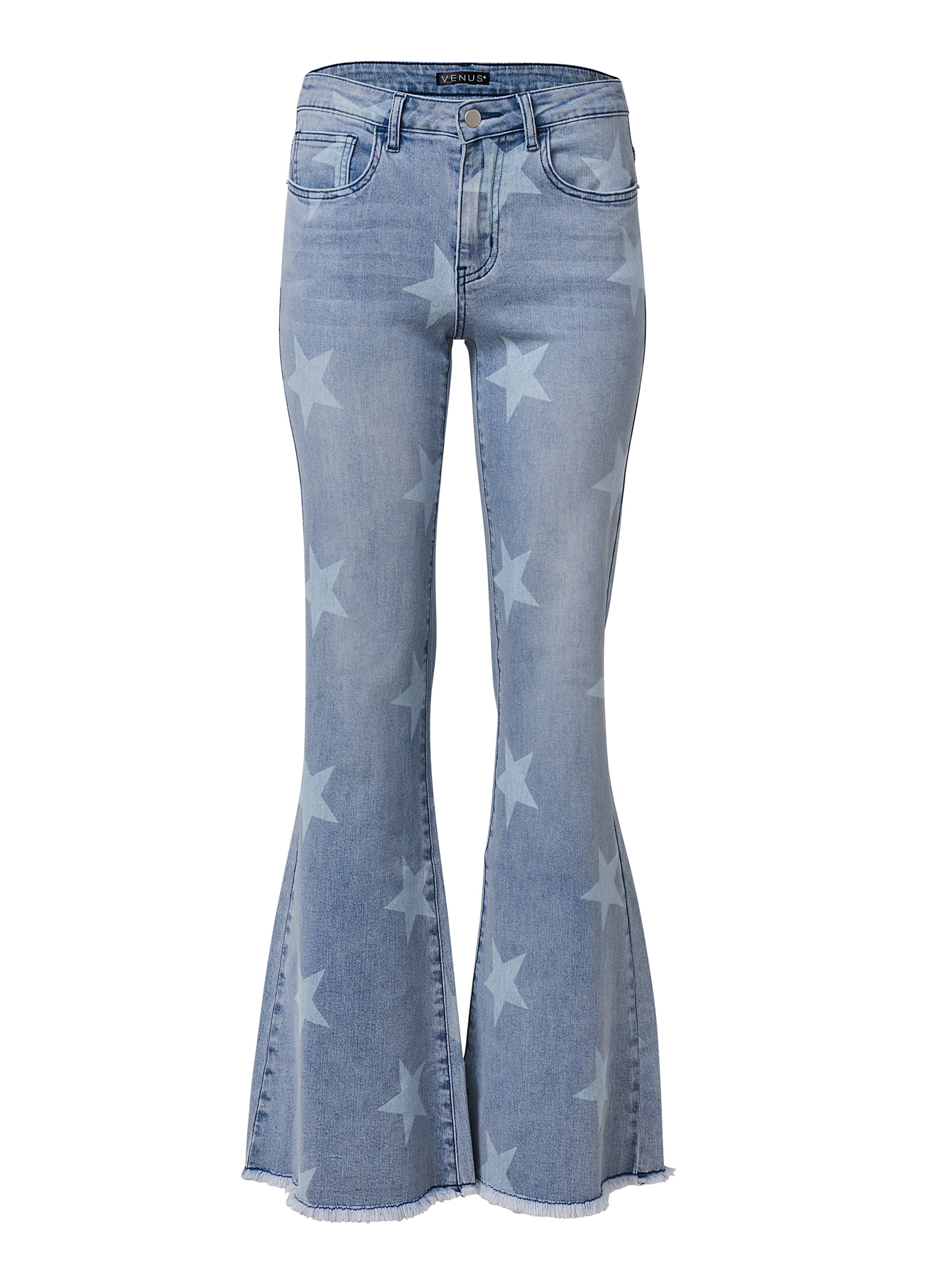 MID-RISE STAR FLARE JEANS