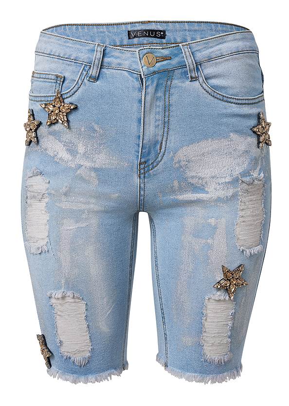 Ghost with background  view Star Detail Bermuda Shorts