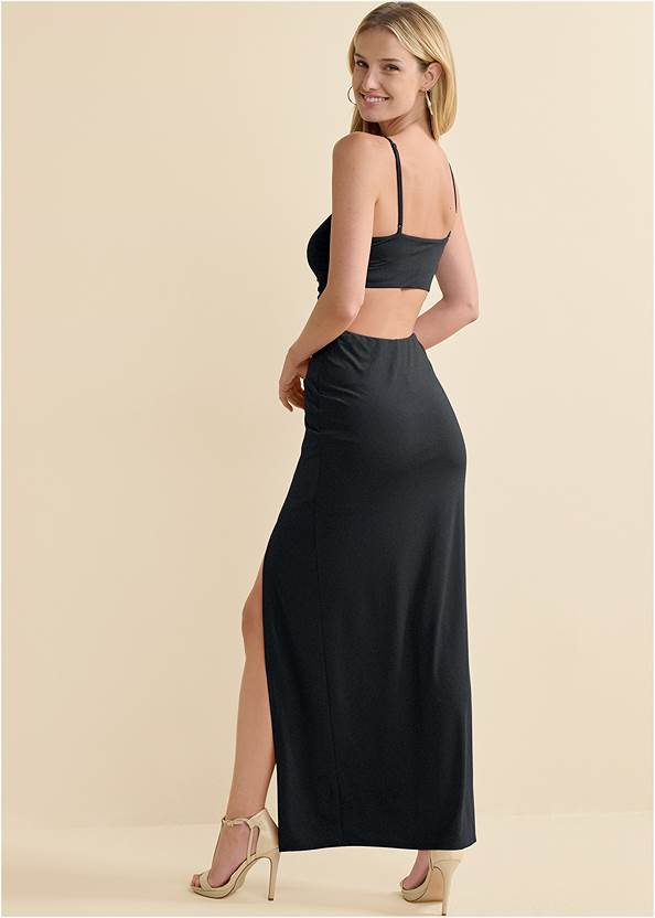Back View Shape Embrace High-Slit Dress