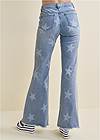 Alternate View Mid-Rise Star Flare Jeans