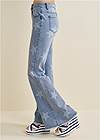 Alternate View Mid-Rise Star Flare Jeans