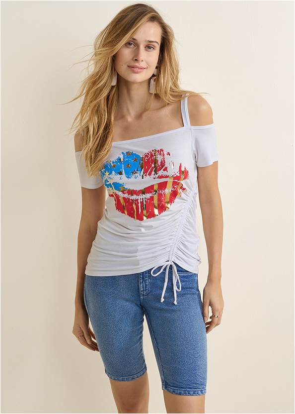 Front View Americana Graphic Top